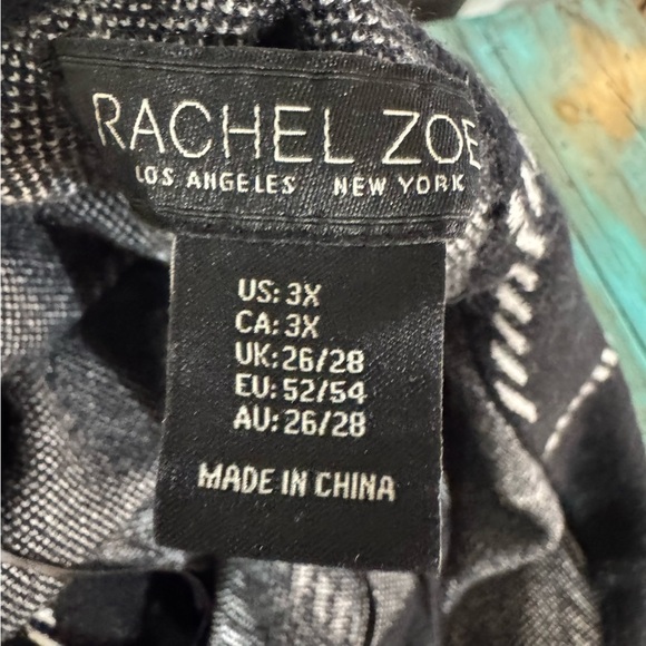 Rachel Zoe Sleeveless Collared Plaid Windowpane Long Blazer Black Vest 3X NWT - Picture 9 of 10